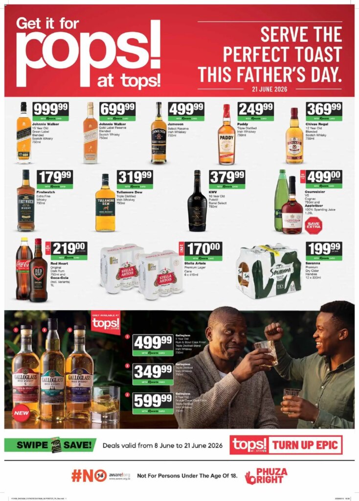 Tops at Spar Get It For Pops! Specials This Week from 08 June 2026
