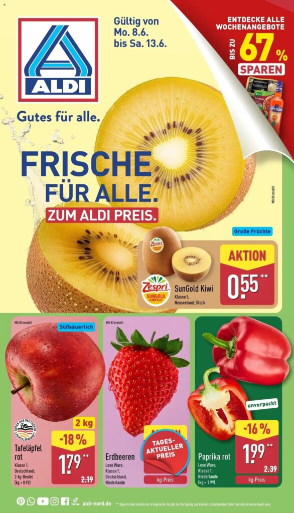 Aldi – ALDI Nord: Special This Week from 08 June 2026 – Great Offers Await!