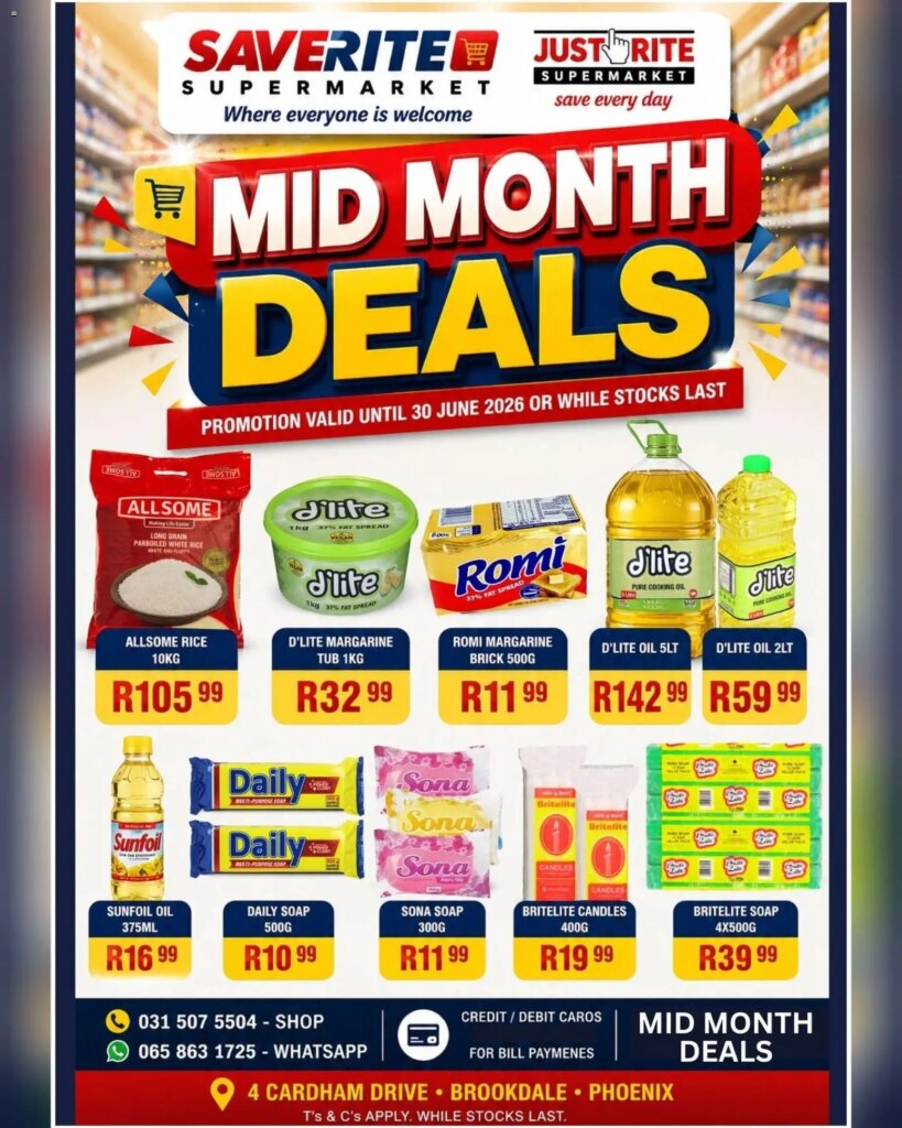 Saverite Mid Month Deals: Exciting Specials until 9 June 2026!