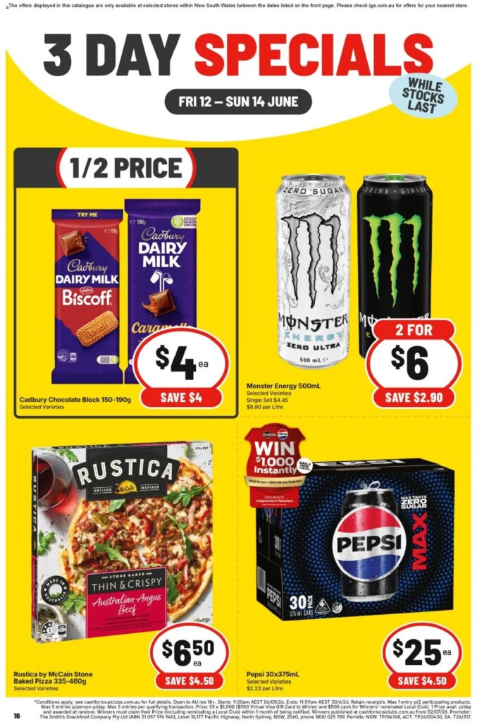 IGA 3 Day Specials NSW: Incredible Offers Catalogue This Week June 12 2026