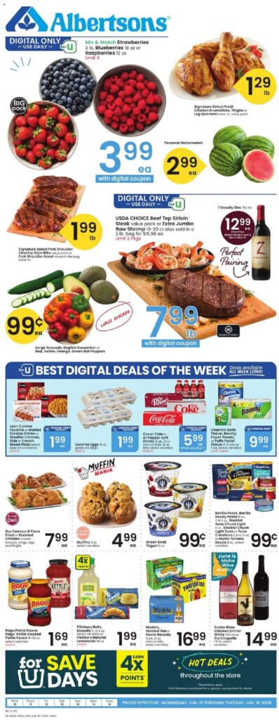 Albertsons Weekly Ad This Week: Hot Deals June 10 to June 16 2026
