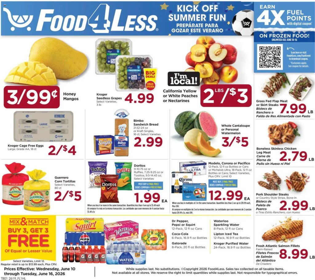 Food 4 Less Weekly Ad This Week: June 10 to June 16 2026 Savings Inside!