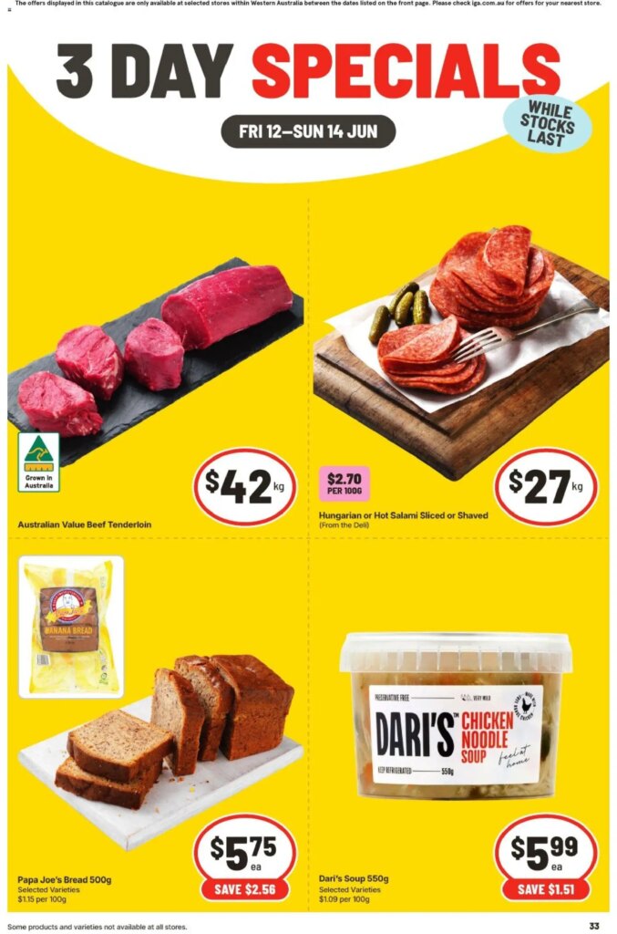 IGA 3 Day Specials WA: Best Deals This Week, June 12 2026