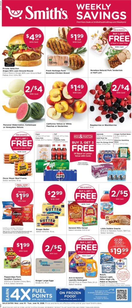 Smith’s Weekly Ad This Week: Unbeatable Offers June 10 to June 16 2026