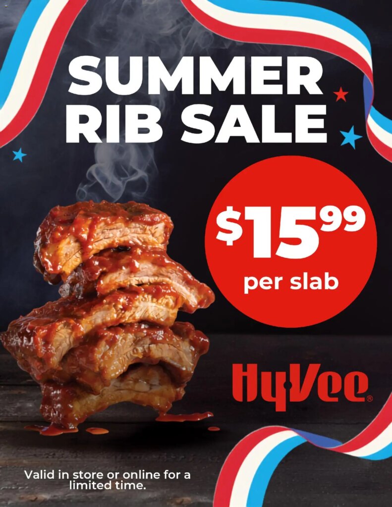 HyVee Summer Rib Fest Specials June 9 to September 7 2026 This Week!