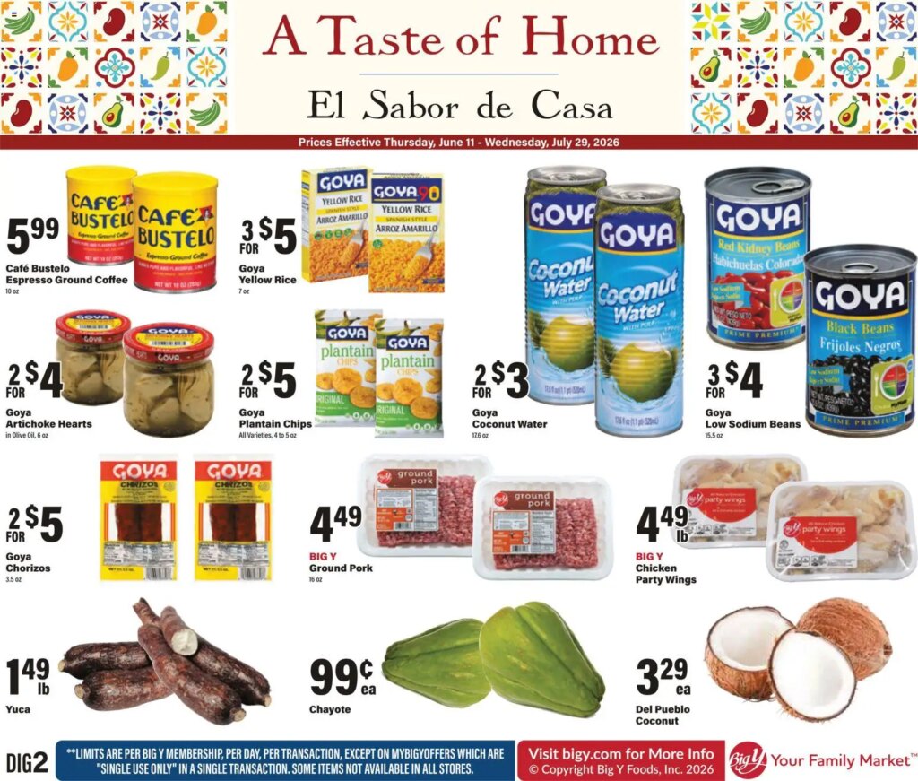 Big Y A Taste of Home Savings This Week June 11 to July 29 2026