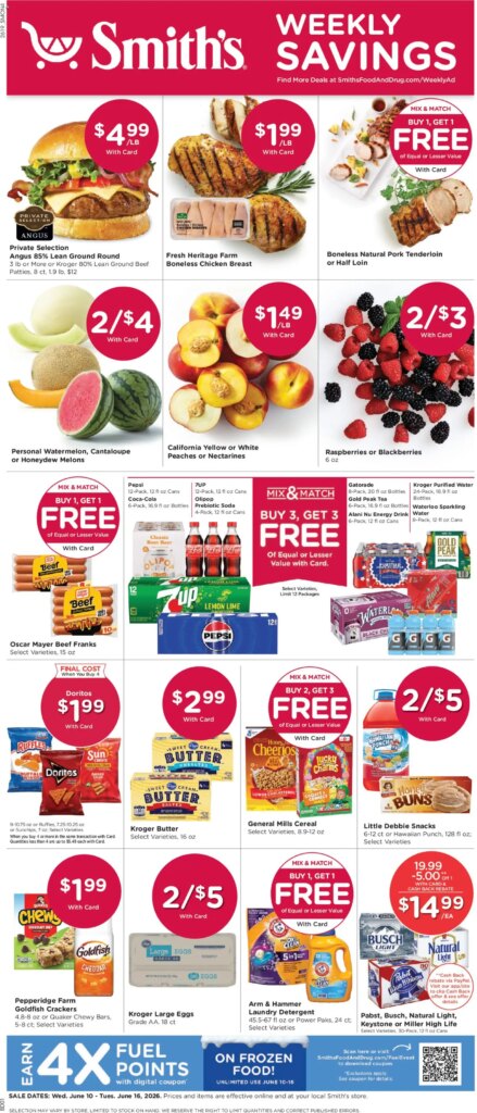 Smith’s Weekly Ad This Week: June 10 to June 16 2026 Best Deals!