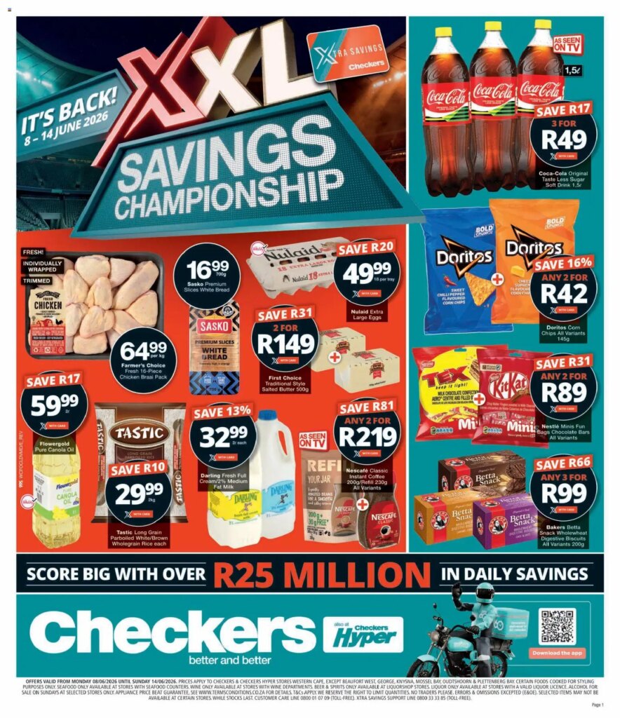 XXL Savings Promotion Week at Checkers – Western Cape on 08 June 2026!