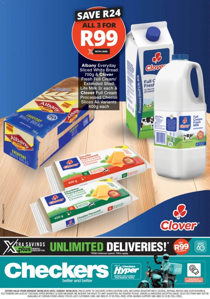 Exclusive Clover Promotion at Checkers – Eastern Cape – 8 June 2026 Specials!