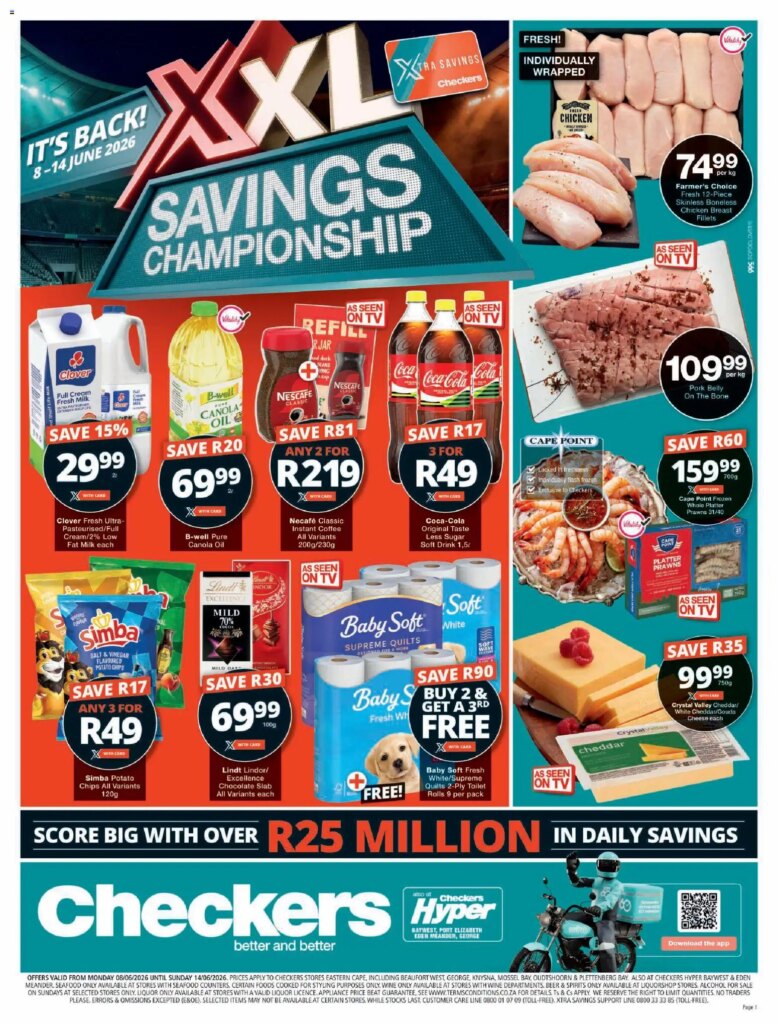 Checkers – Eastern Cape – XXL Savings Promotion Week Starts 08 June 2026!