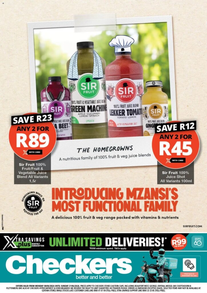 Checkers – Eastern Cape – Sir Fruit Promotion: Special This Week 08 June 2026