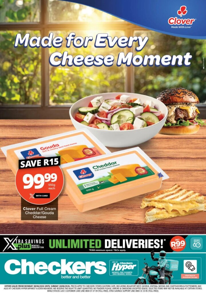 Clover Cheese Promotion at Checkers – Eastern Cape Starting 08 June 2026!