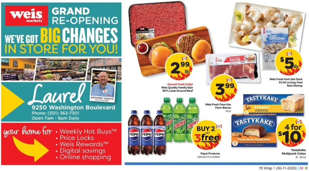 Weis Grand Opening Specials June 11 to June 17 2026 – Shop This Week!