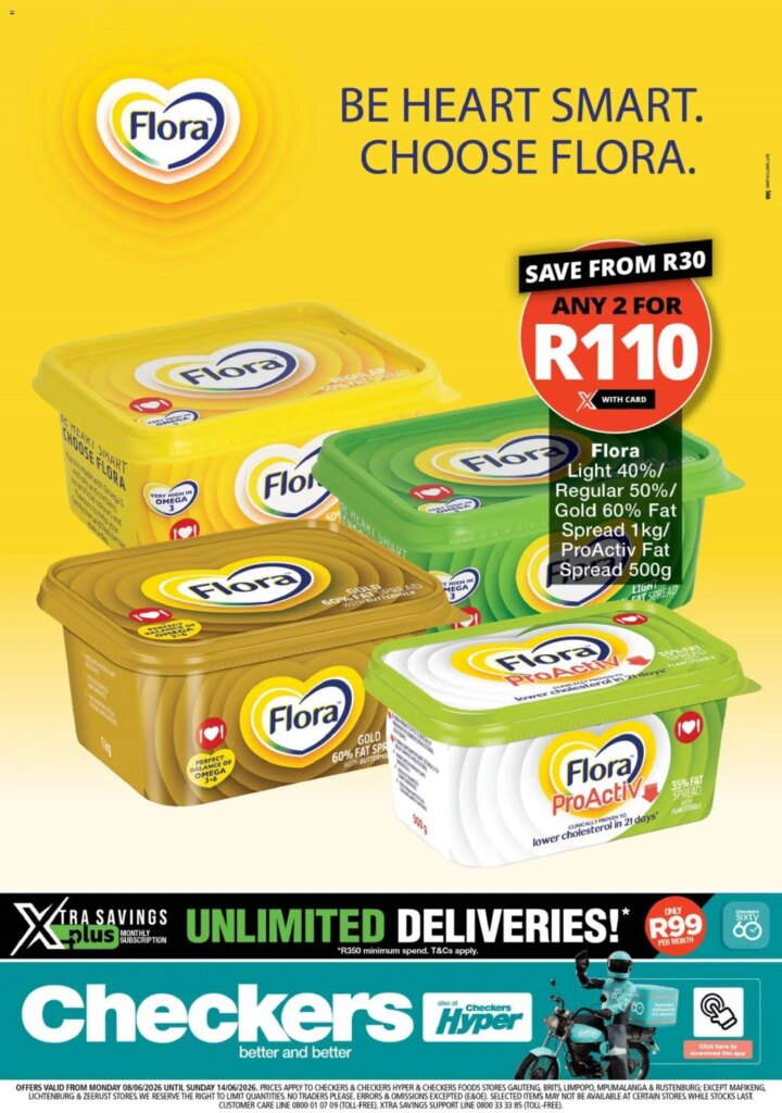 Checkers – Gauteng – Flora Promotion Specials This Week 08 June 2026