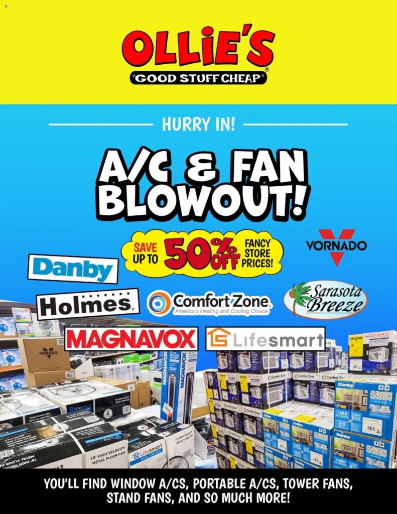 Ollie’s A/C and Fan Ad This Week June 12 to June 18 2026 – Hot Deals!