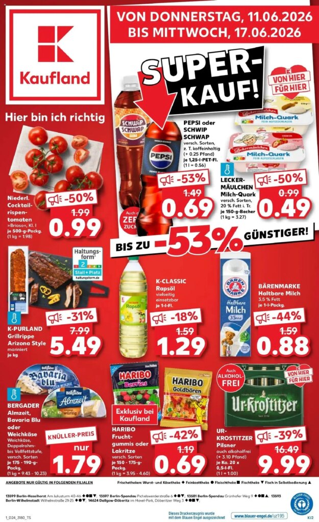 Kaufland Prospekt Dallgow-Döberitz – Specials from 11 June 2026 Available Online