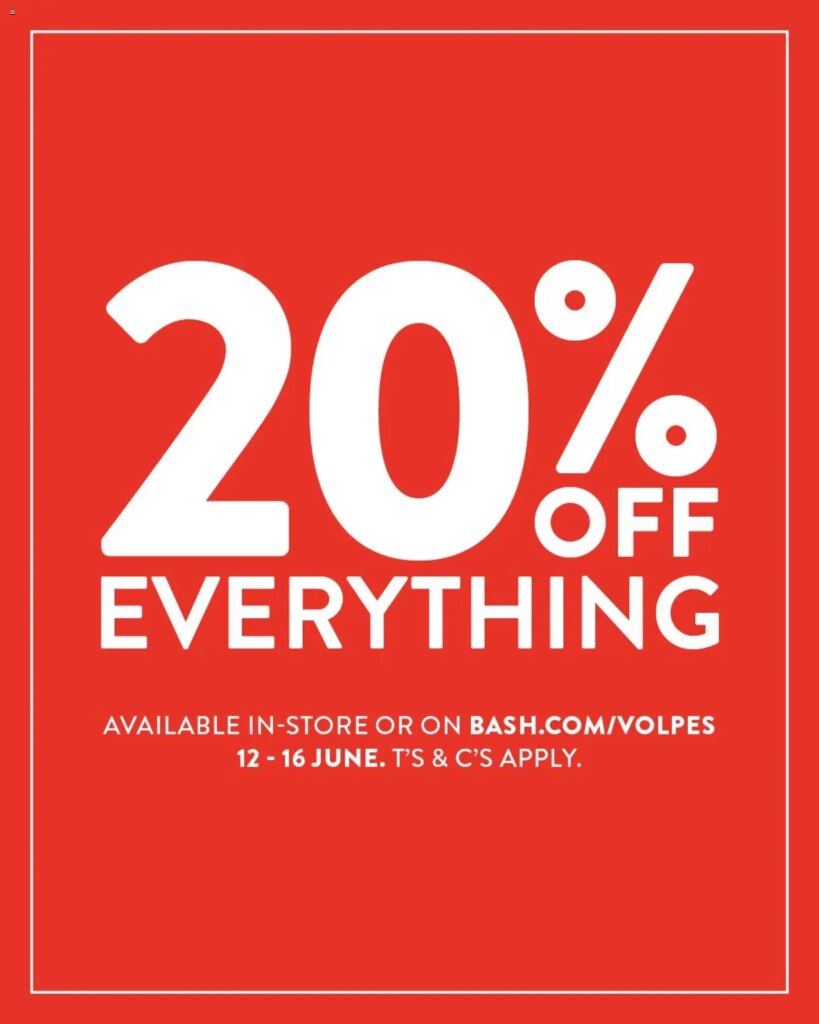 Grab Volpes 20% Off Everything Special This Week – 12 June 2026!