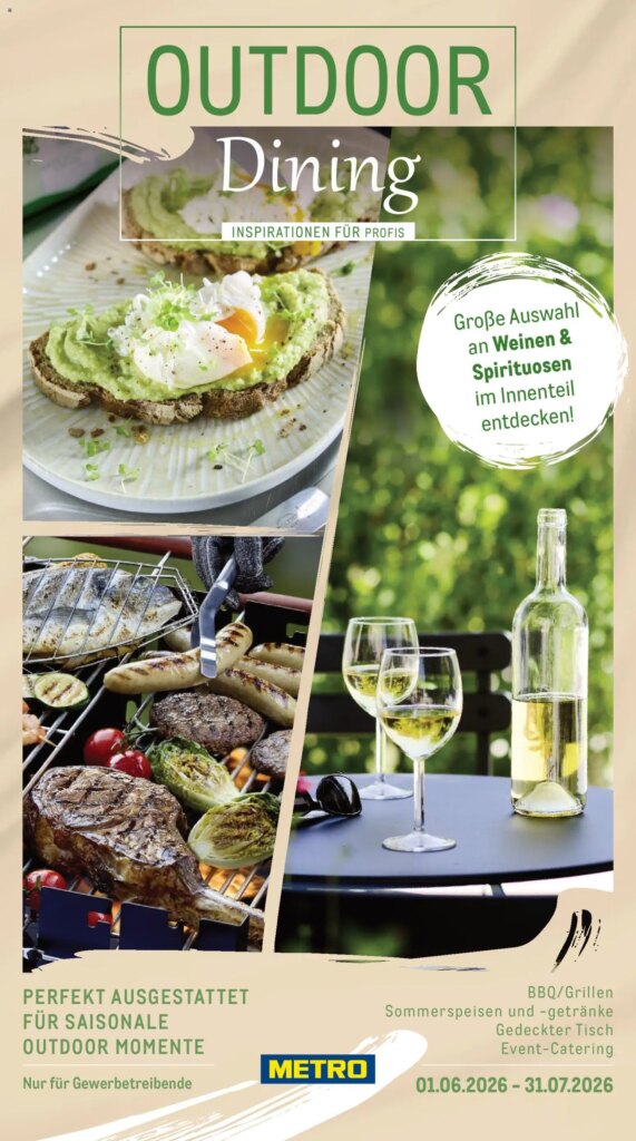 Metro Saisonkatalog Outdoor Dining Specials, Available from 01 June 2026!