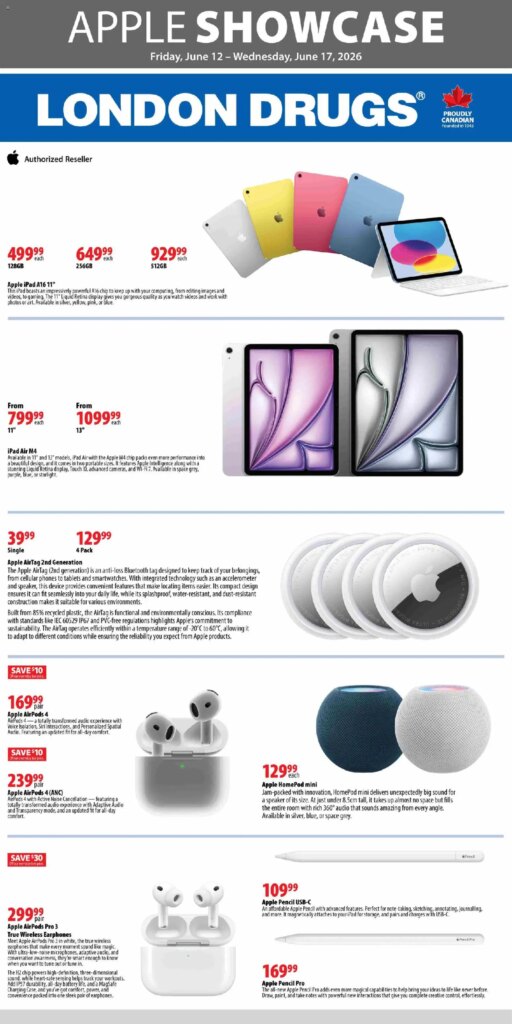 Awesome Deals Await at London Drugs – Apple Showcase from 12 June 2026!
