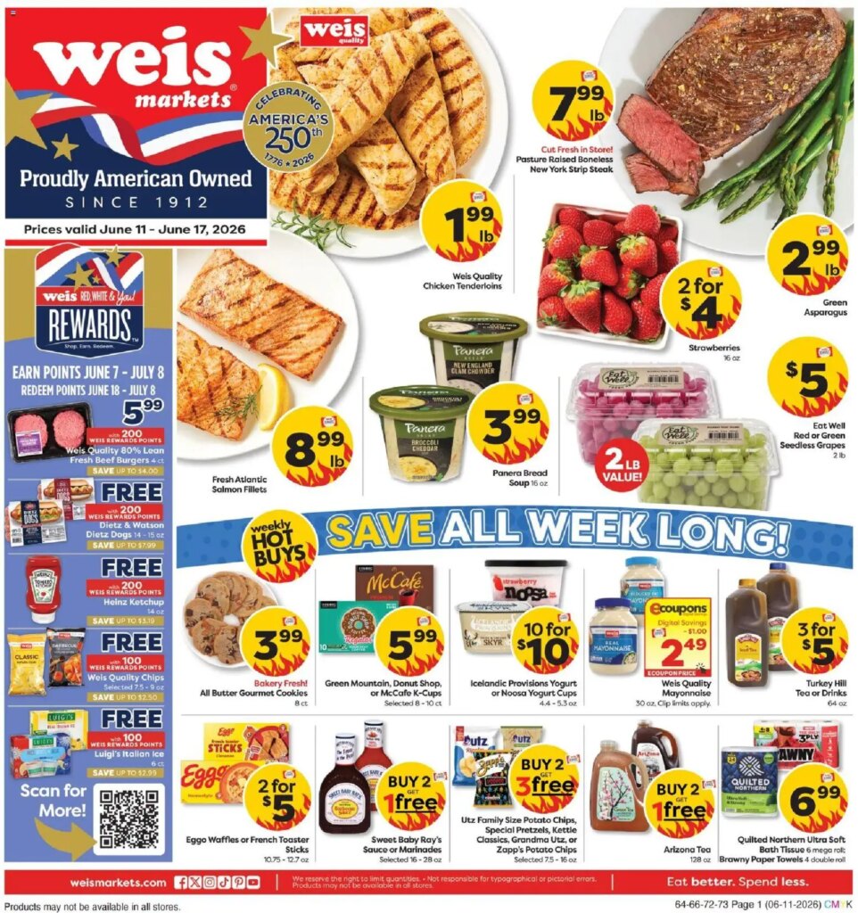Weis Weekly Ad This Week: Incredible Offers June 11 to June 17 2026