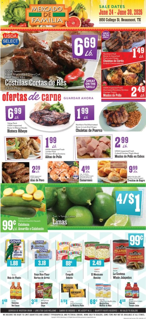 Don’t Miss Market Basket Mercado de Familia Flyer June 24 to June 30 2026