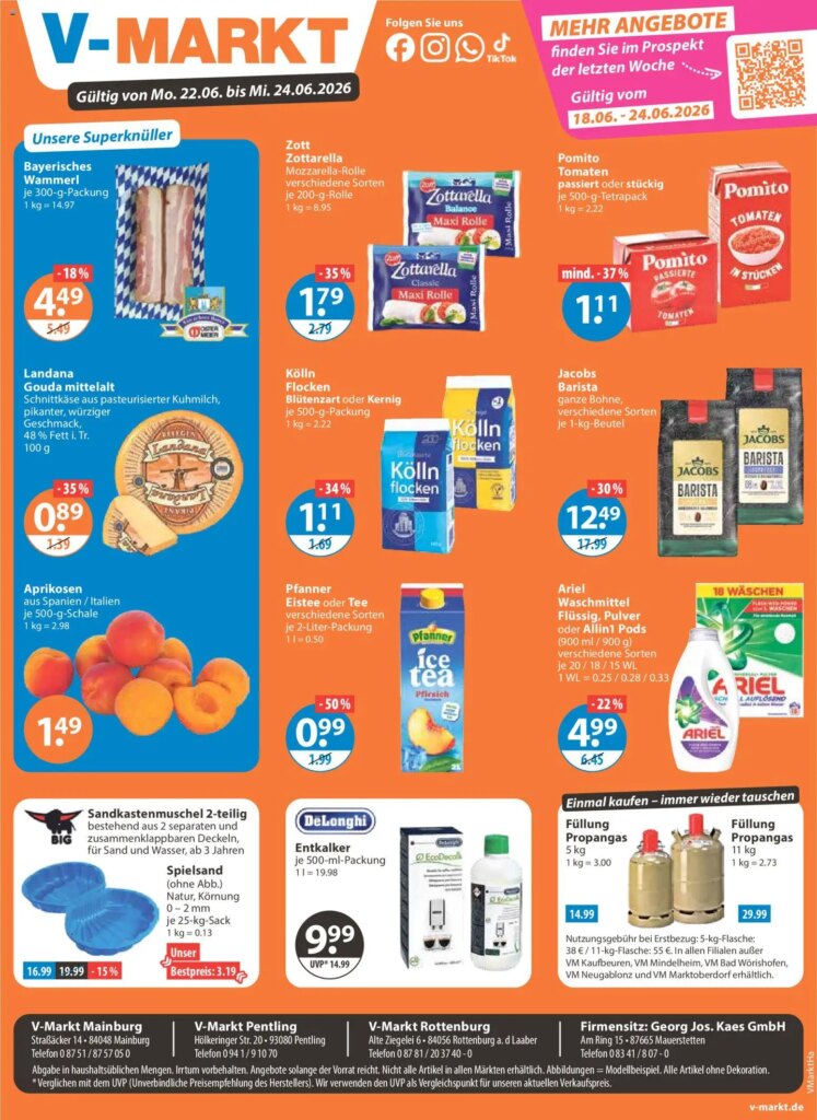 Special This Week: V-Markt Hallertau / Oberpfalz Offers 22 June 2026