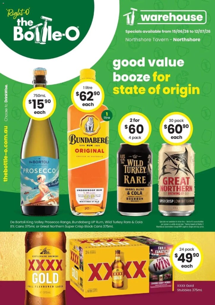 The Bottle-O Catalogue Warehouse Specials: June 15 Savings! 2 The Bottle-O Catalogue Warehouse Specials: June 15 Savings!