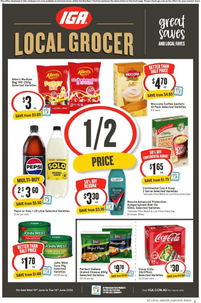 IGA Local Grocer NT Catalogue This Week: June 10 2026 Savings and Specials!
