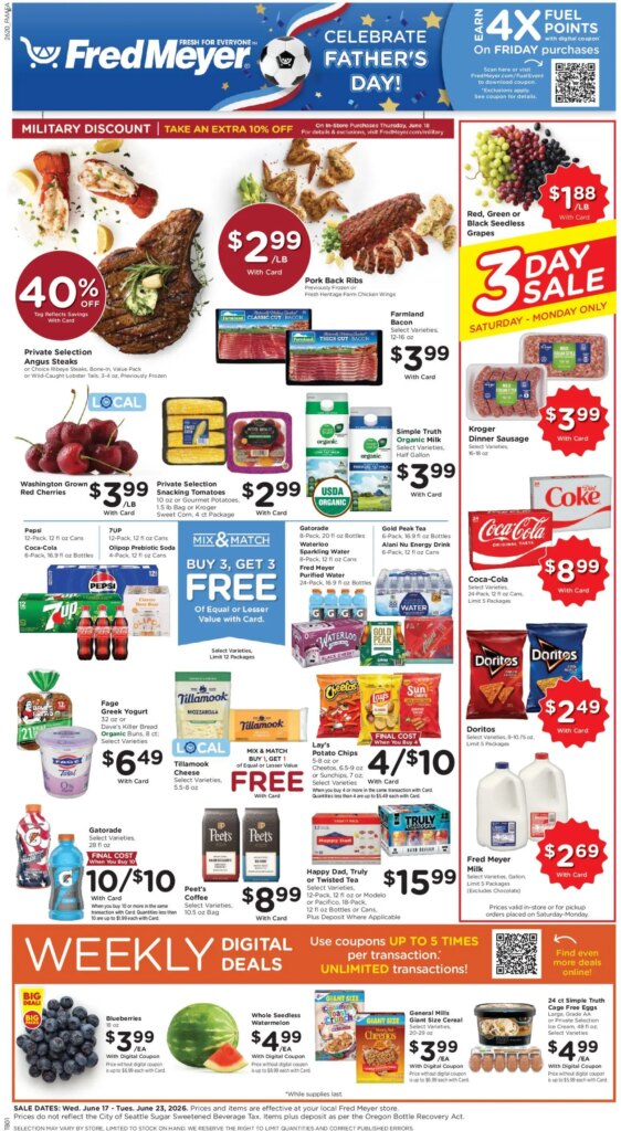 Fred Meyer Weekly Ad This Week: Top Deals June 17 to June 23 2026