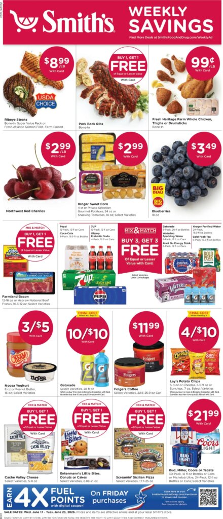 Amazing Deals at Smith’s Weekly Ad June 17 to June 23 2026!
