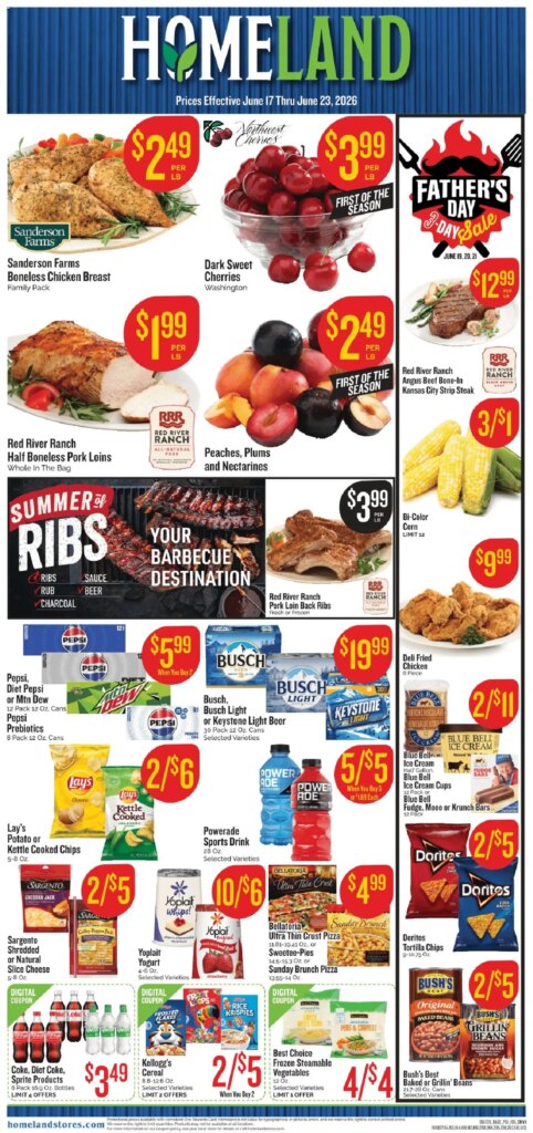 Get Hot Deals at Homeland Weekly Ad June 17 to June 23 2026!