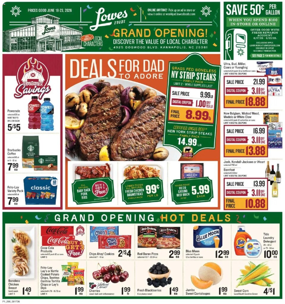 Lowes Foods Grand Opening Offers June 17 to June 23 2026 This Week!