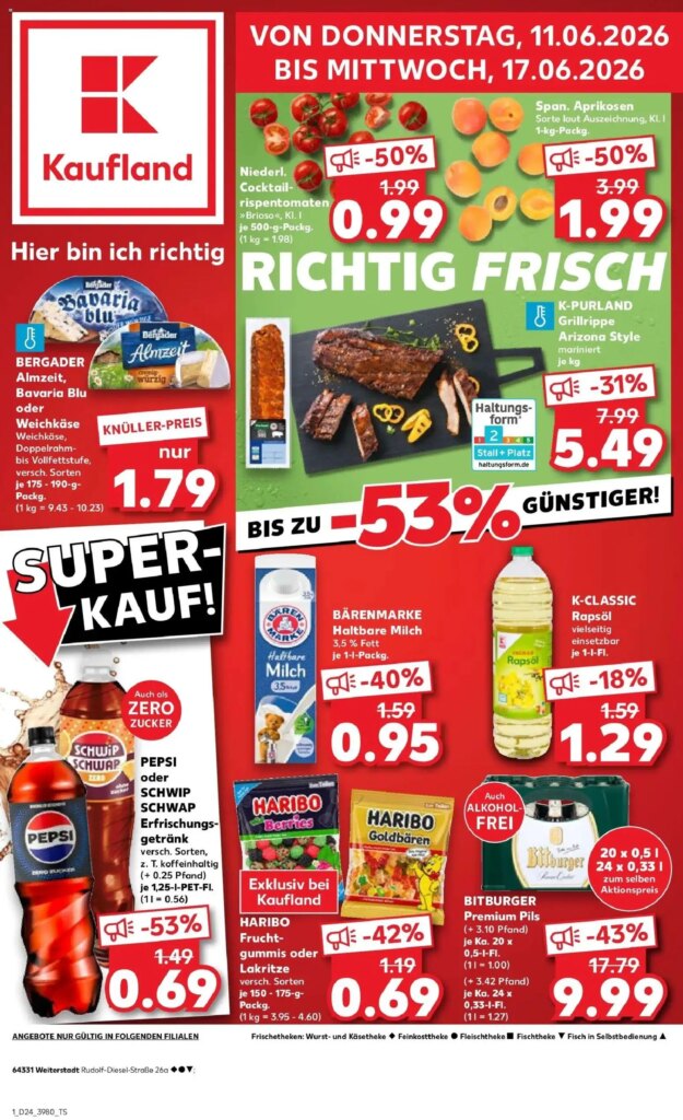 Kaufland Prospekt Weiterstadt: Special This Week from 11 June 2026!