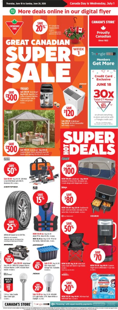 Super Sale at Canadian Tire: Unmissable Specials from 18 June 2026!