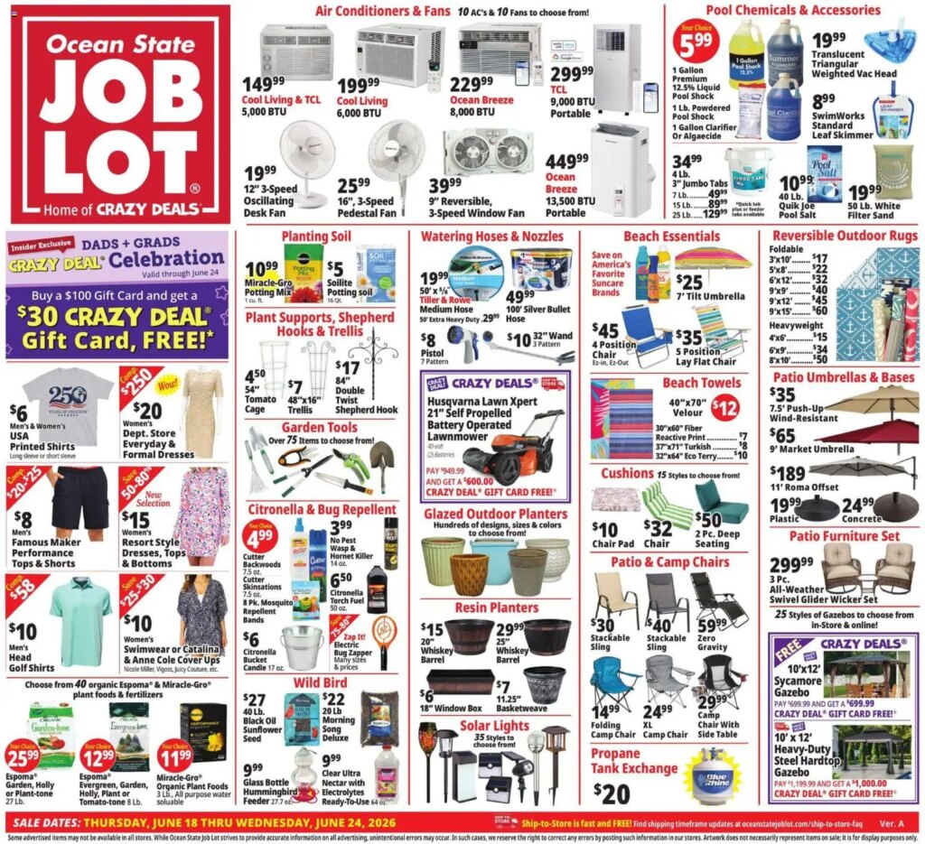 Ocean State Job Lot Weekly Ad This Week June 18 to June 24 2026 – Hot Deals!