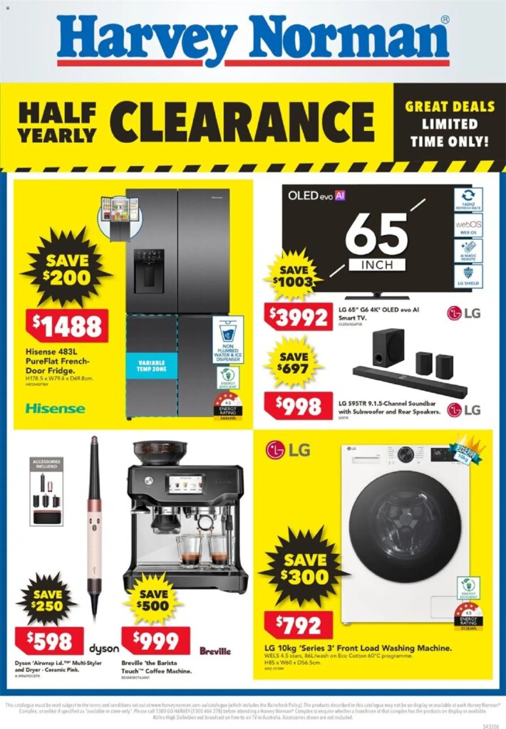 Harvey Norman Electrical Clearance Specials: June 18 Deals You Can’t Miss!
