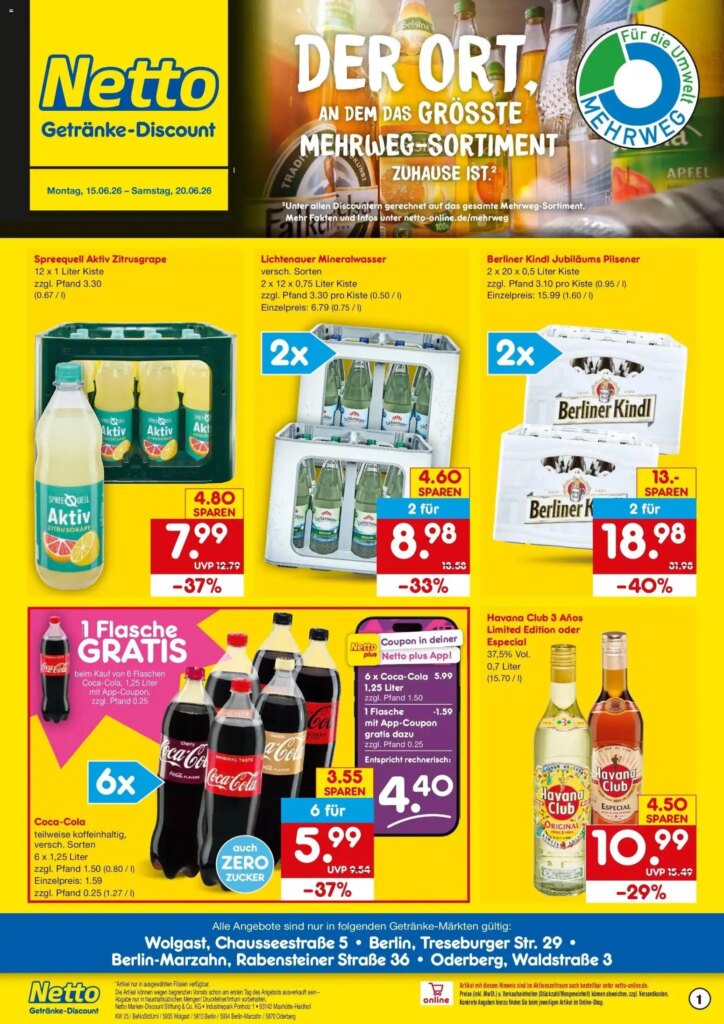 Netto Marken-Discount Prospekt Berlin Specials: Start from 15 June 2026!