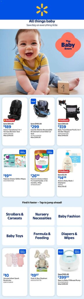 Walmart flyer – All things baby: Specials from 18 June 2026!