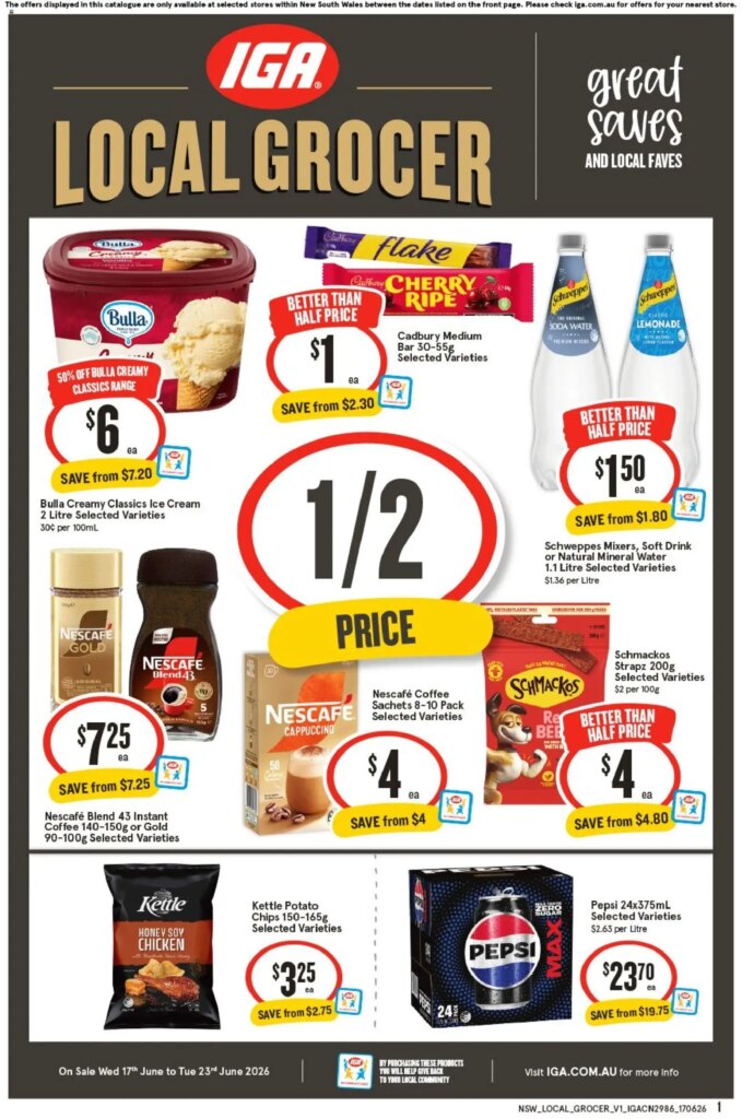 IGA Local Grocer NSW Local V1 Catalogue This Week: June 17 2026 Deals!