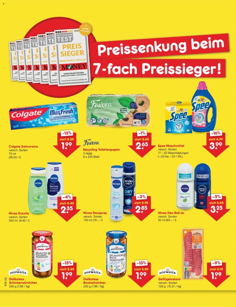 Netto Marken-Discount Preissenkung auf Dauer: Special This Week from 12 June 2026