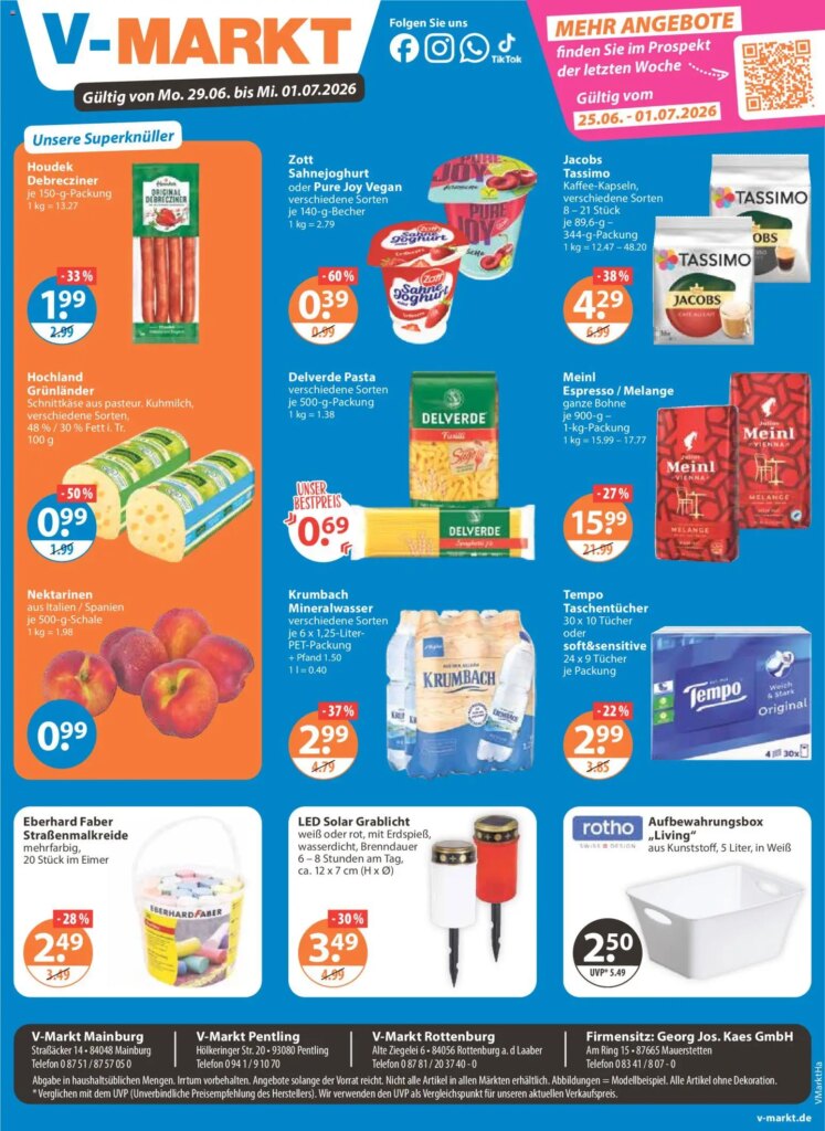 V-Markt Angebote ab Montag: Amazing Specials from 29 June 2026