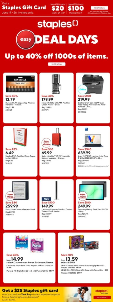 Staples weekly flyer / circulaire: Special This Week from 19 June 2026!