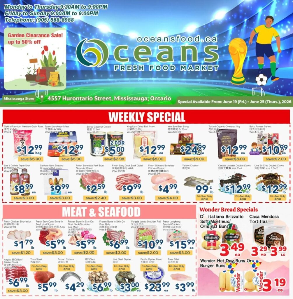 Oceans weekly flyer – Mississauga: Specials From 19 June 2026!