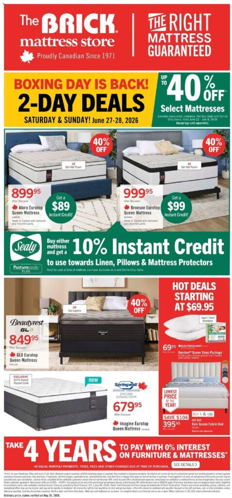 Unmissable Savings at The Brick – Brick Mattress Store: Specials This Week! 22 June 2026