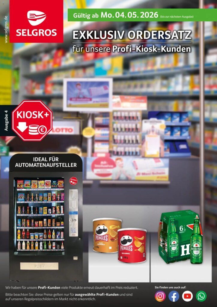 Exciting Deals at Selgros Kiosk-Ordersatz from 04 May 2026! Special This Week!