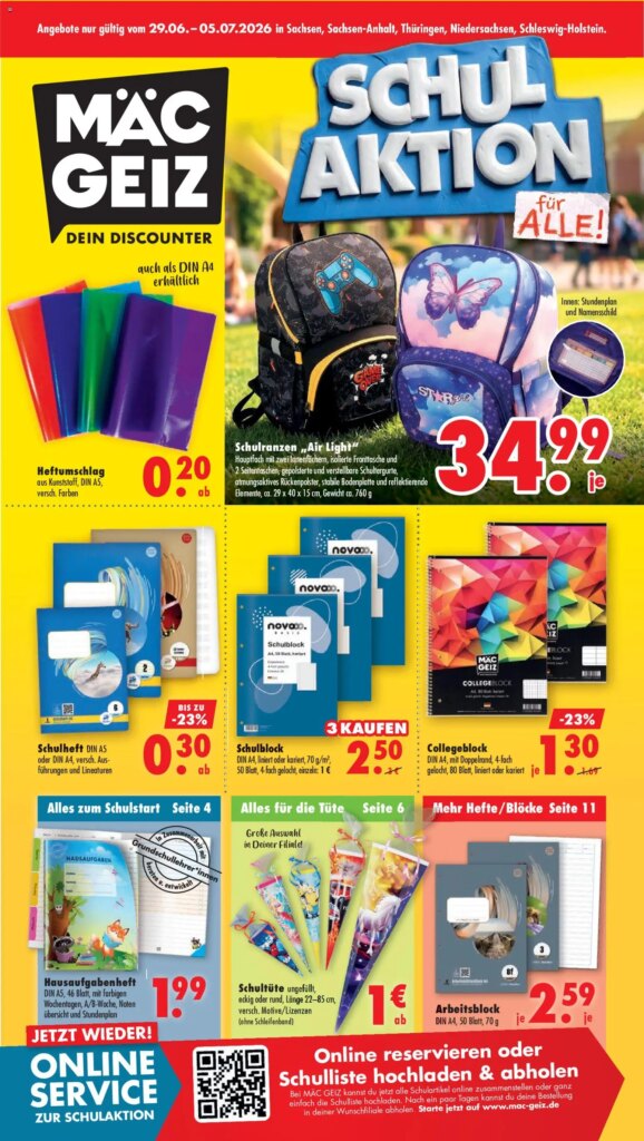 Mäc Geiz Schulaktion Specials – Start Saving from 29 June 2026!