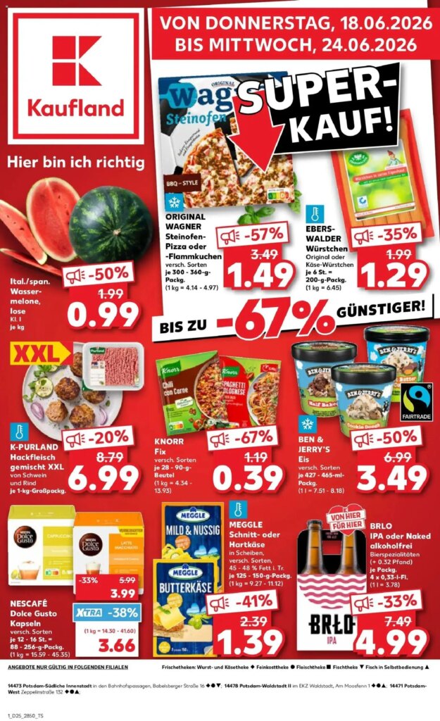 Kaufland Prospekt Potsdam – Specials from 18 June 2026 Await You!