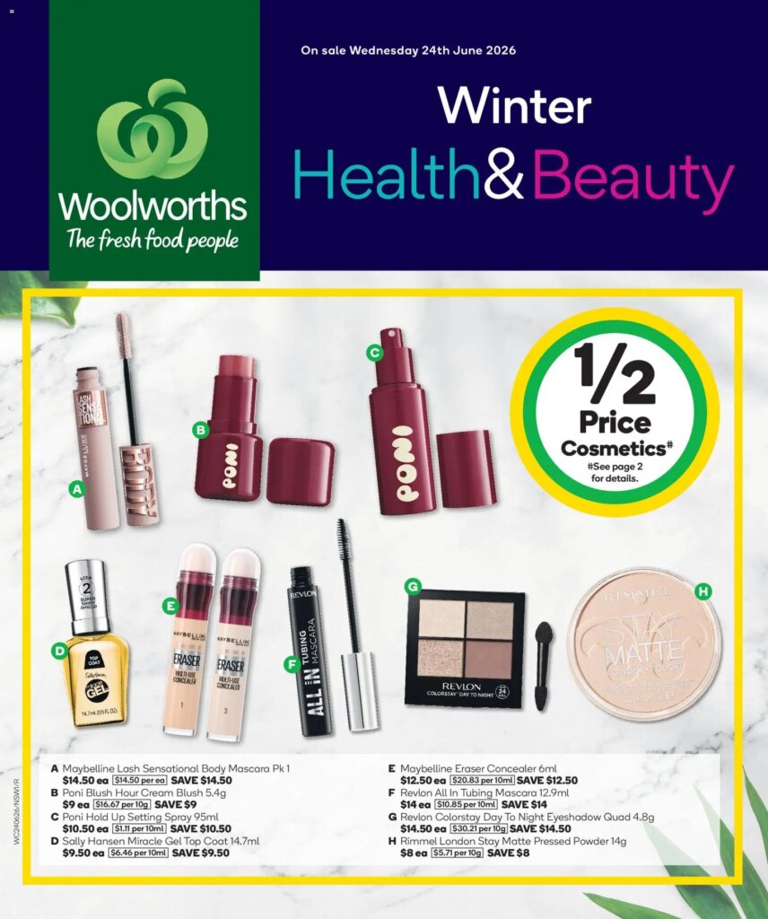 Woolworths Winter Health & Beauty Catalogue This Week: June 24 Deals!