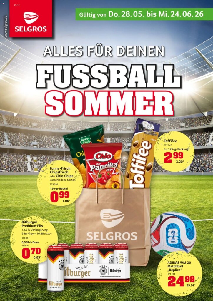 Selgros Fussball Sommer Specials: Exciting Deals from 28 May 2026!