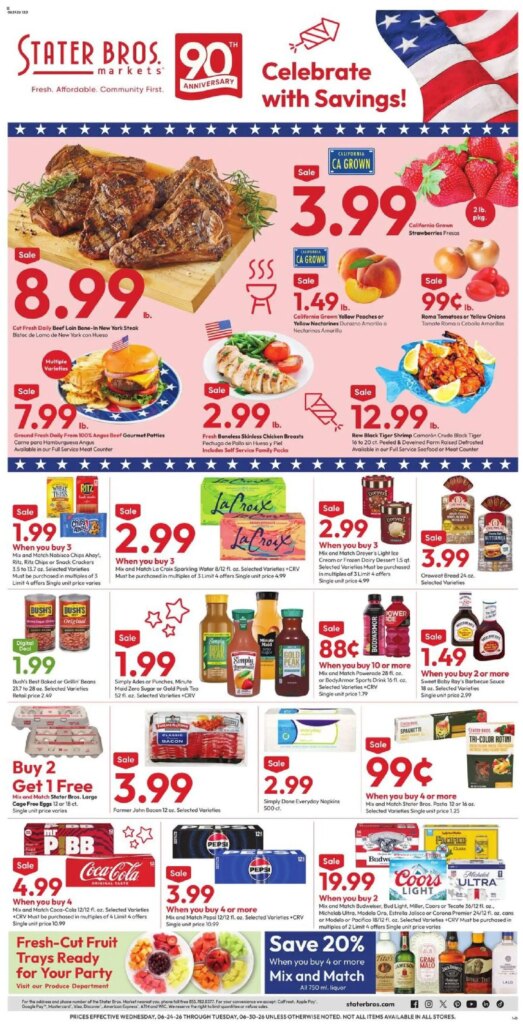 Stater Bros Weekly Ad This Week: Hot Deals June 24 to June 30 2026!